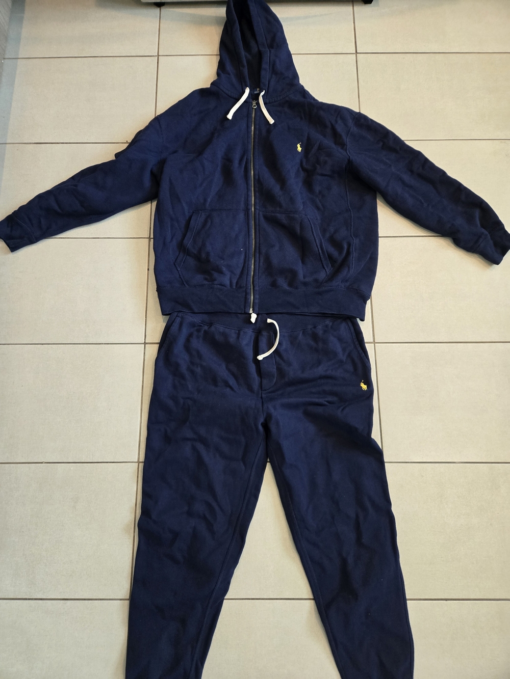 Ralph Lauren Navy Polo Logo Zip Hoodie & Joggers Set - Picture 2 of 12